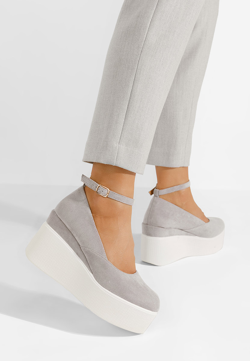 Scarpe con plateau Leanora grigio