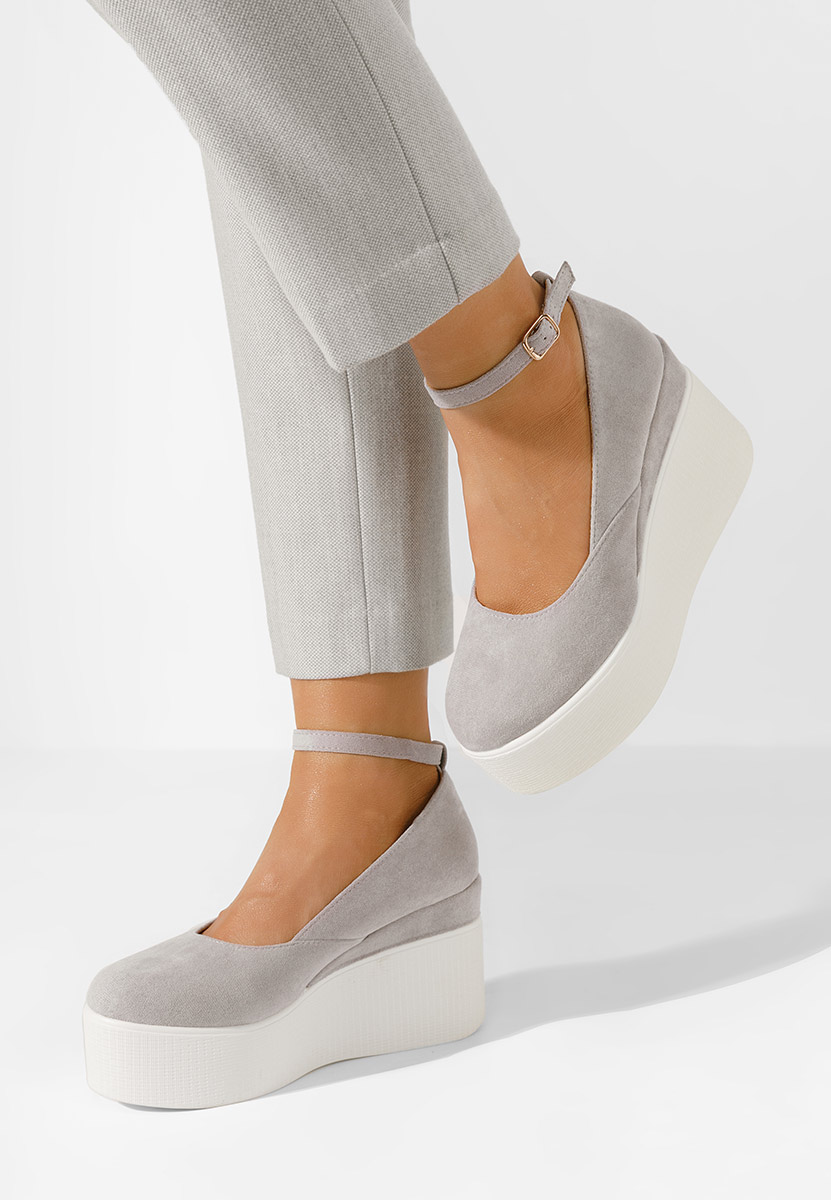 Scarpe con plateau Leanora grigio