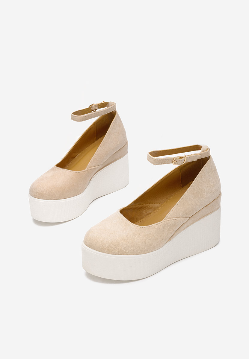 Scarpe con plateau Leanora beige