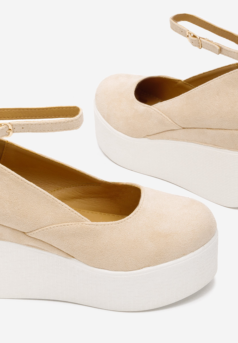 Scarpe con plateau Leanora beige