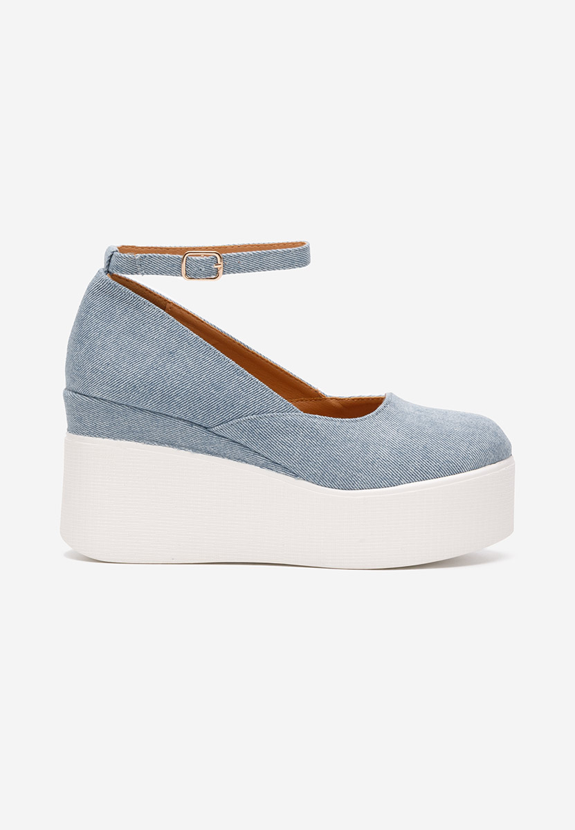 Scarpe con plateau Leanora blu