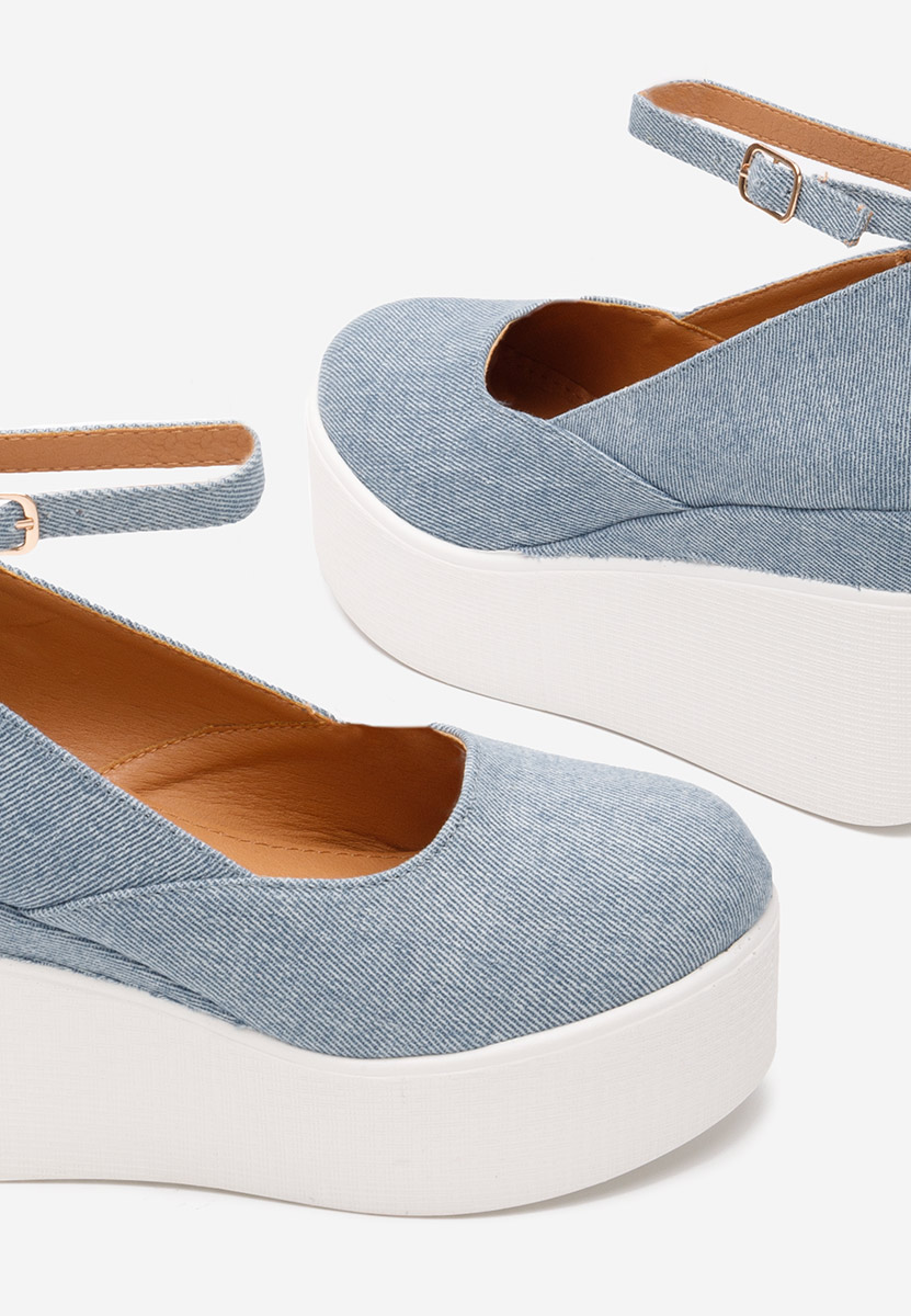 Scarpe con plateau Leanora blu