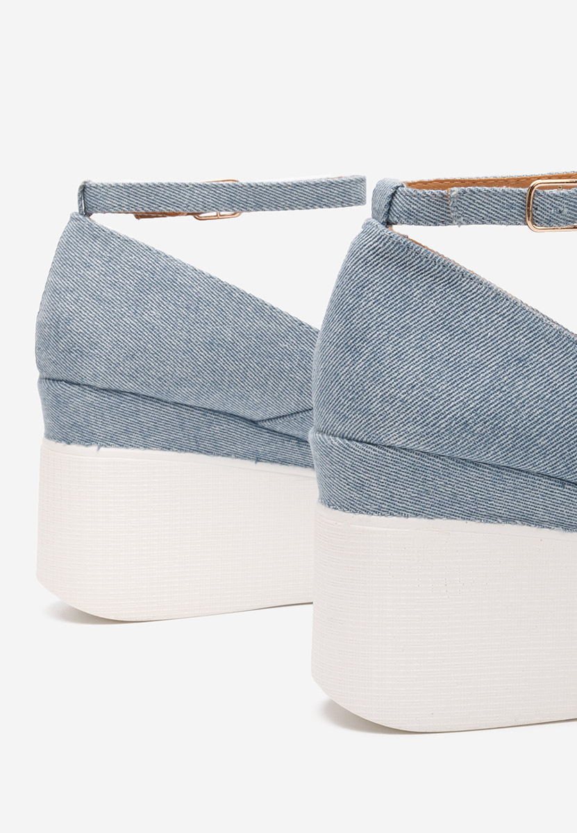 Scarpe con plateau Leanora blu