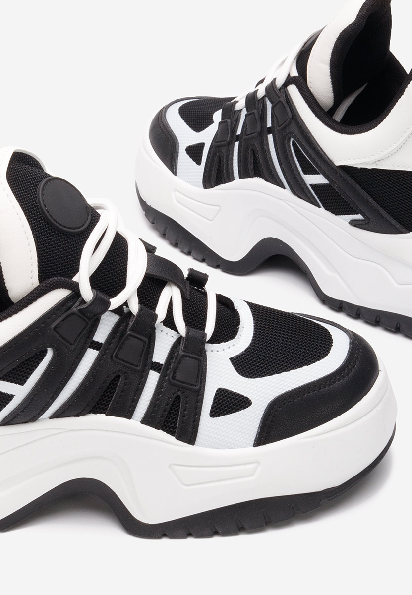 Sneakers con plateau Alessia nero Sneakers con plateau Alessia nero