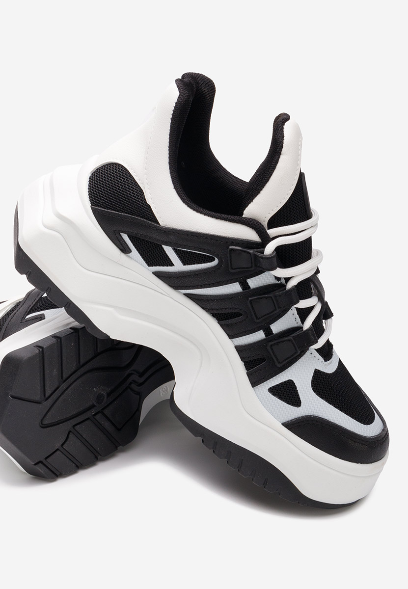 Sneakers con plateau Alessia nero Sneakers con plateau Alessia nero