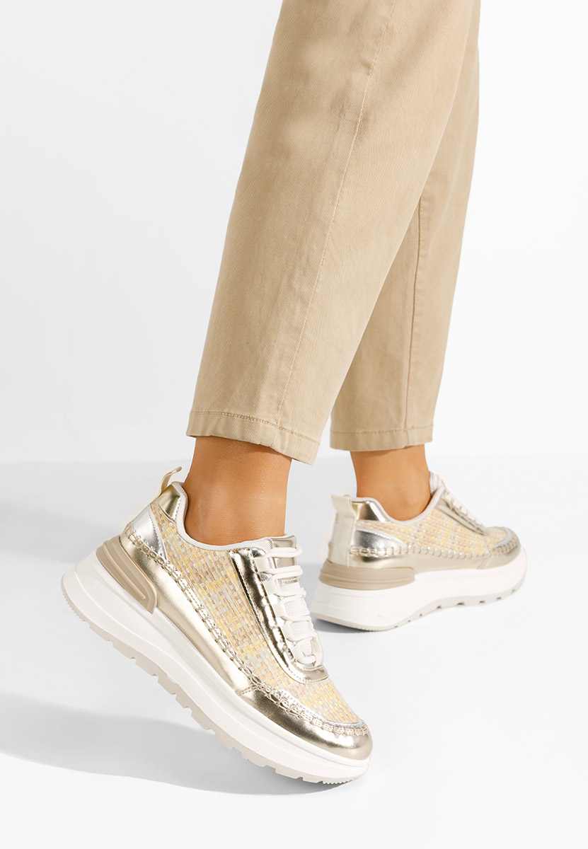 Sneakers con plateau Ellana oro