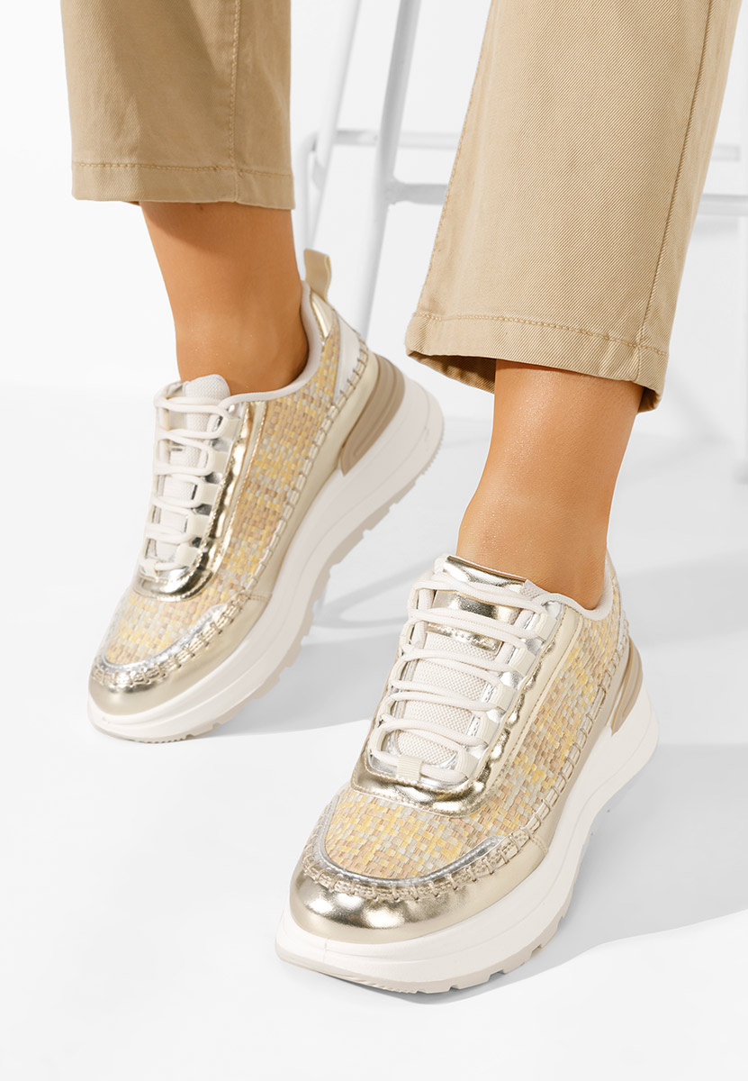 Sneakers con plateau Ellana oro