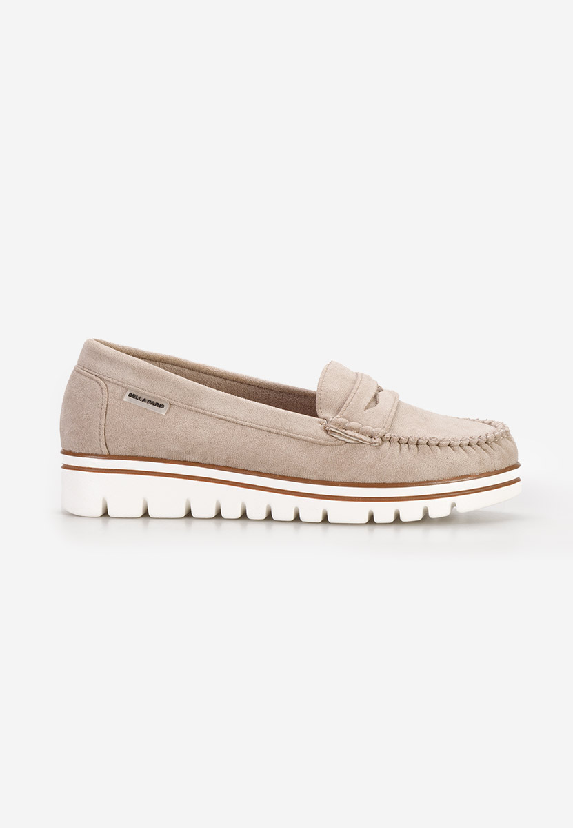 Mocassini da donna Brisena beige