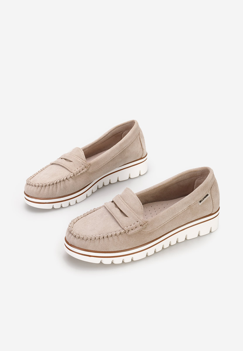 Mocassini da donna Brisena beige