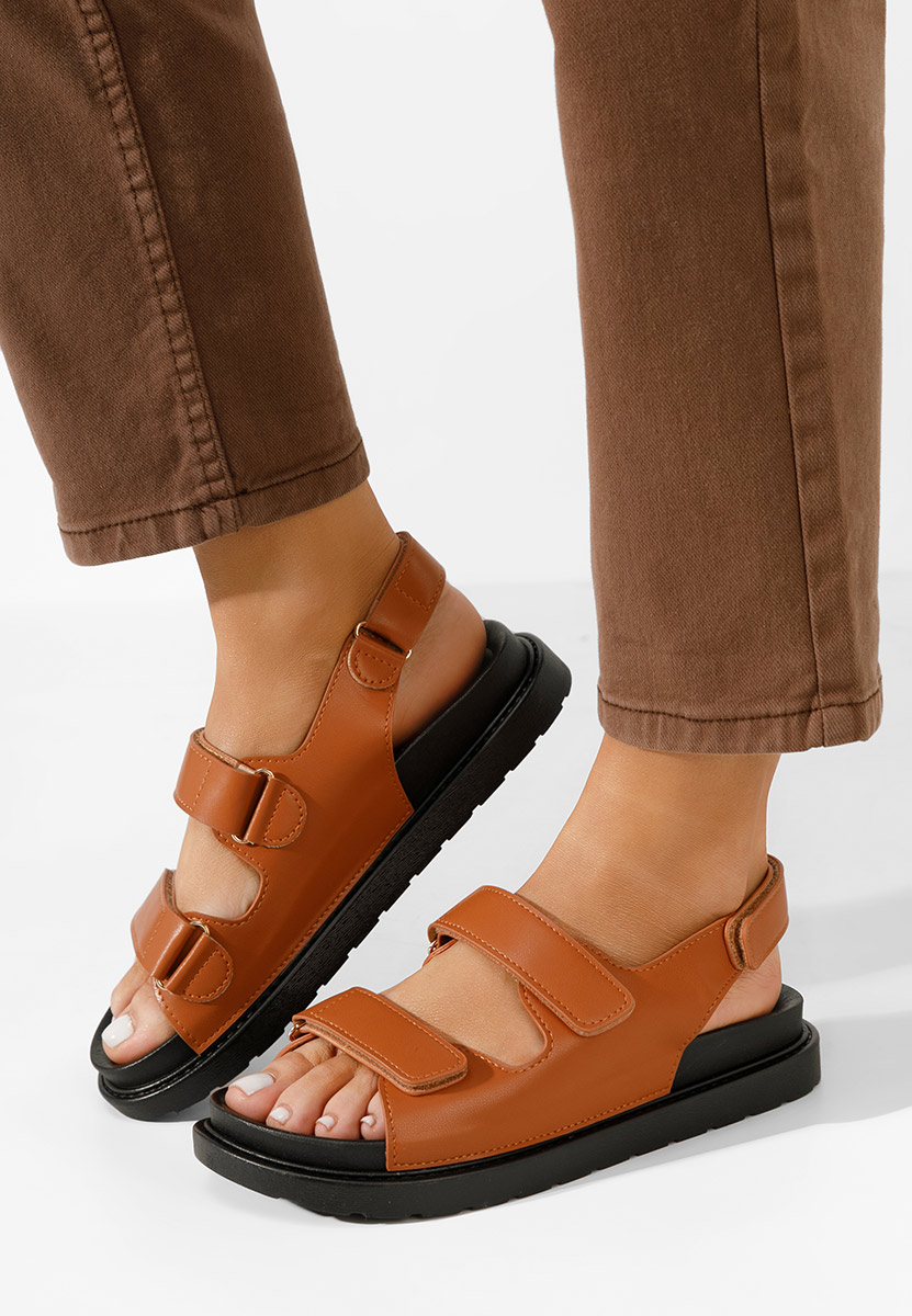 Sandali con plateau Briane camel