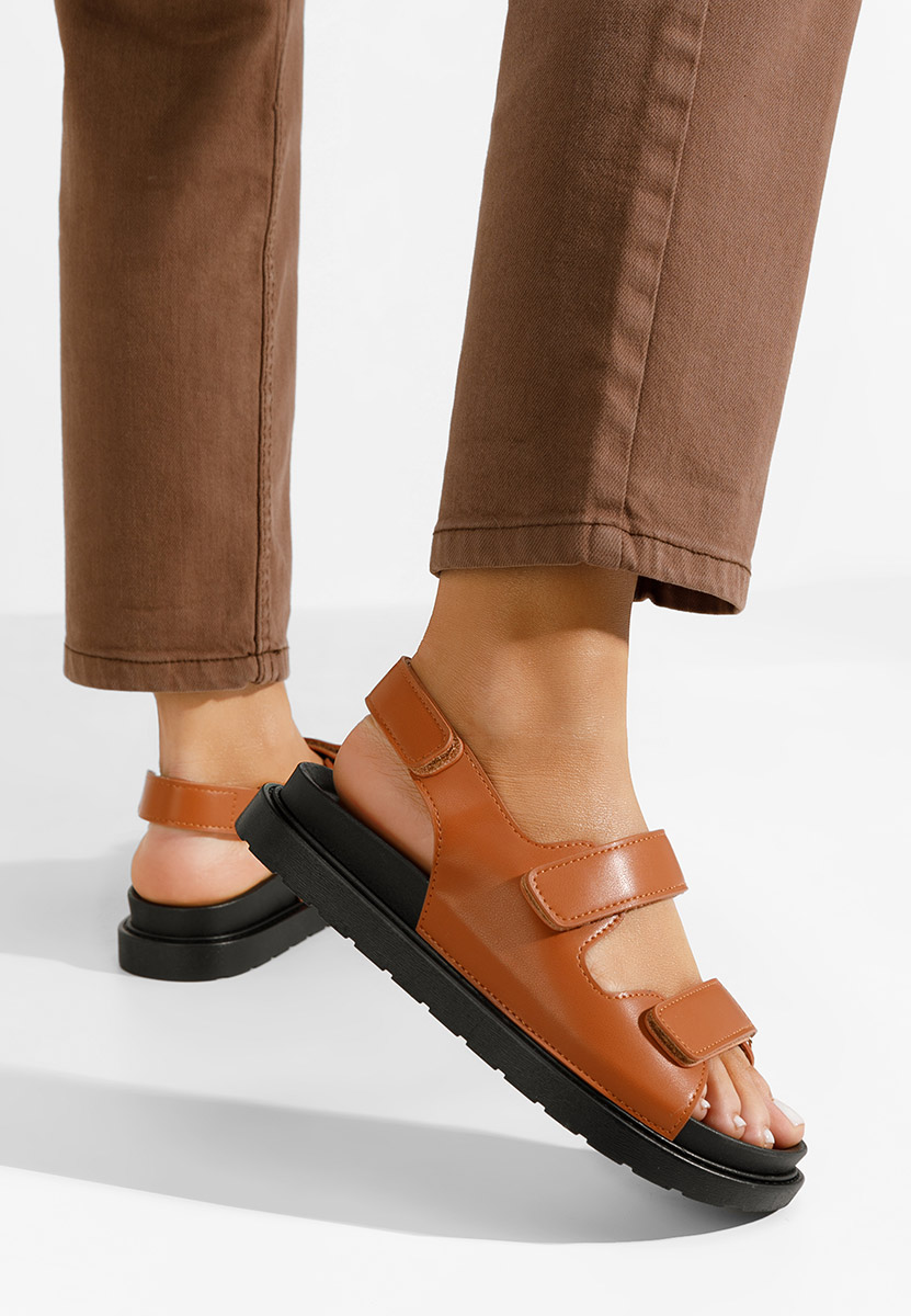 Sandali con plateau Briane camel