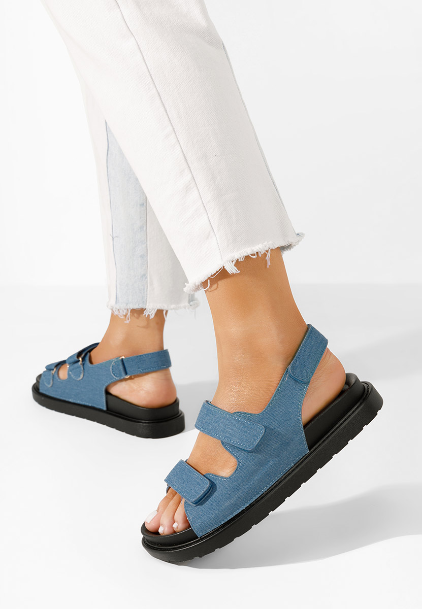 Sandali con plateau Briane azzurro