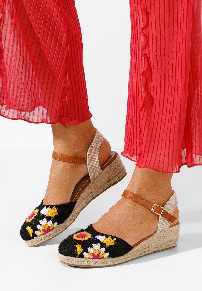 Espadrillas zeppa Elioth nero