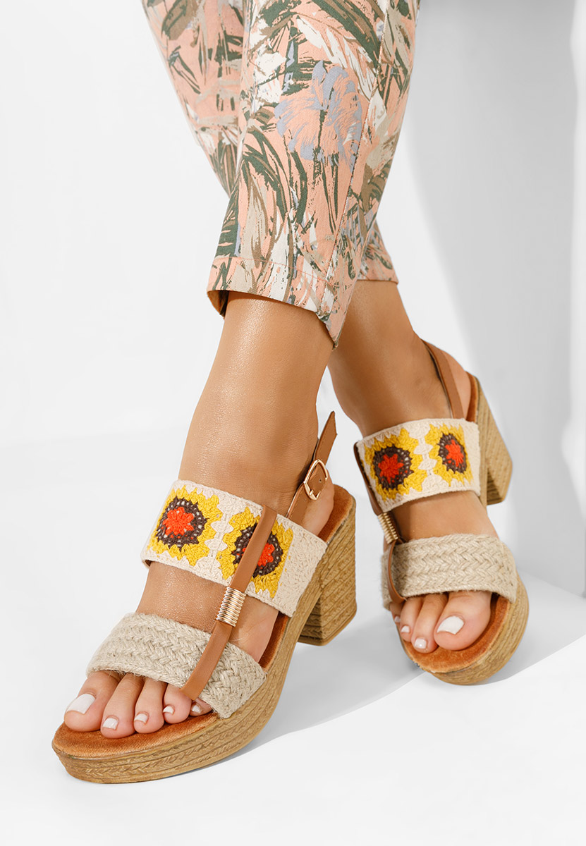 Sandali con plateau Zeina V2 beige