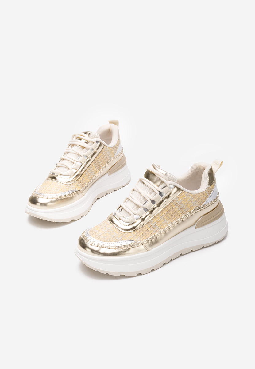 Sneakers con plateau Ellana oro