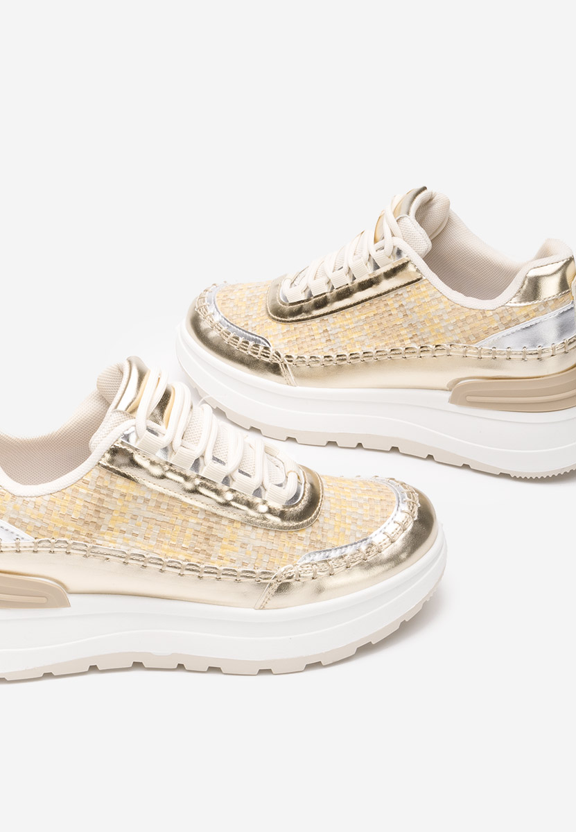 Sneakers con plateau Ellana oro