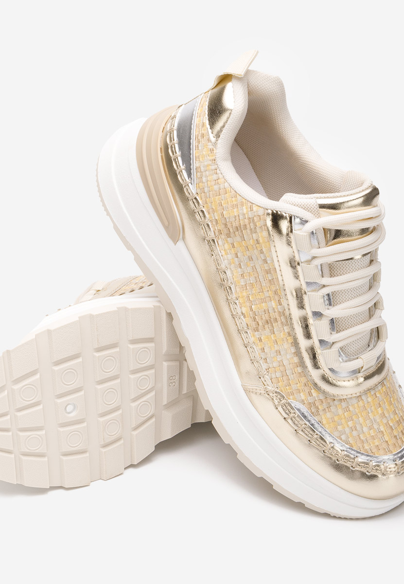 Sneakers con plateau Ellana oro