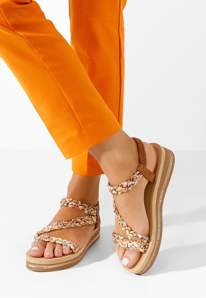 Sandali con plateau Moniela V2 marrone