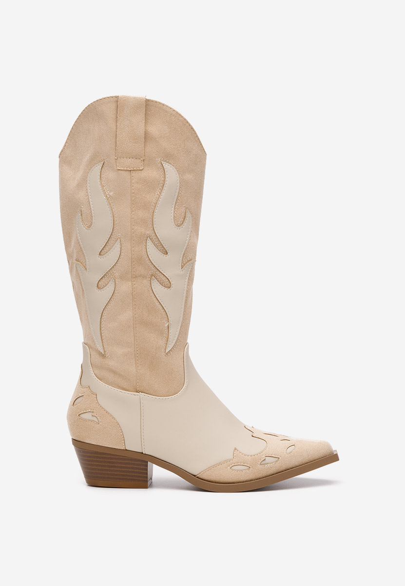 Stivali cowboy donna Celesta beige