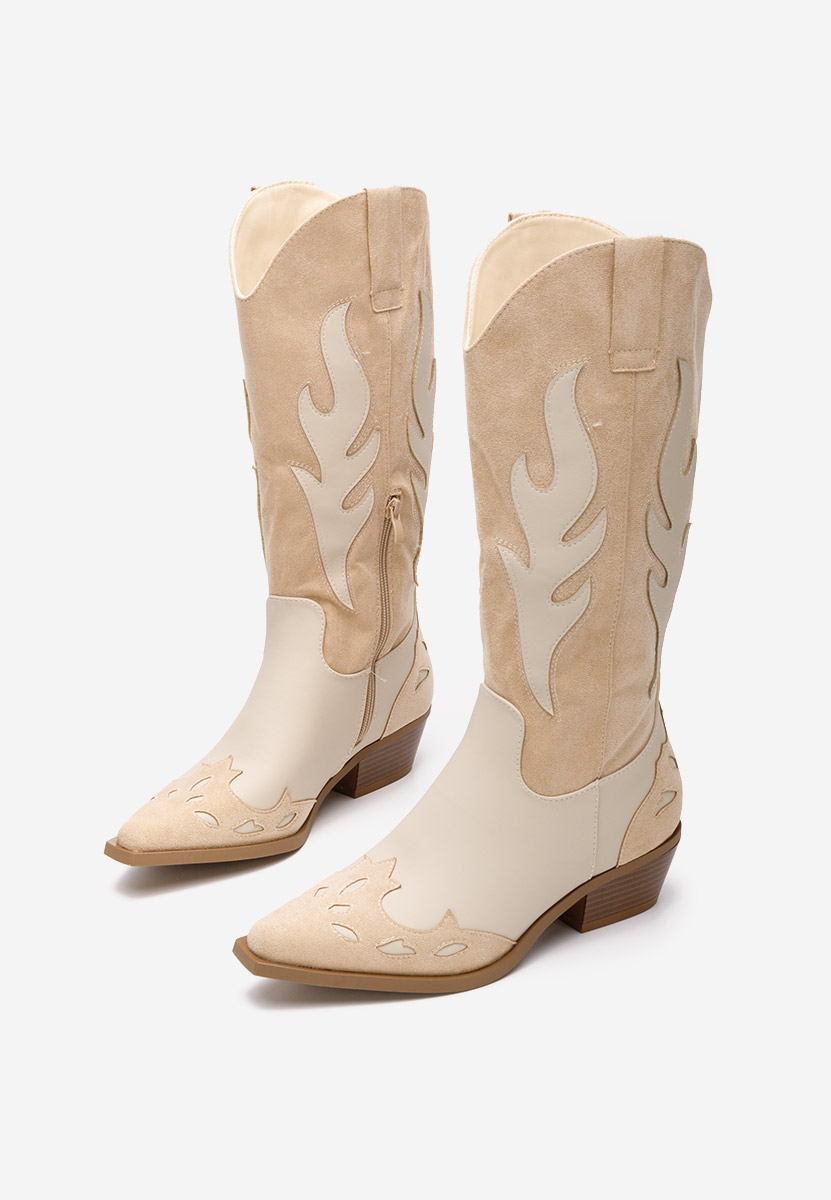 Stivali cowboy donna Celesta beige