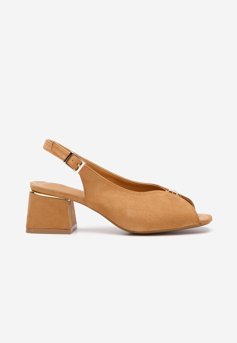 Sandali con tacco largo Amary V2 camel