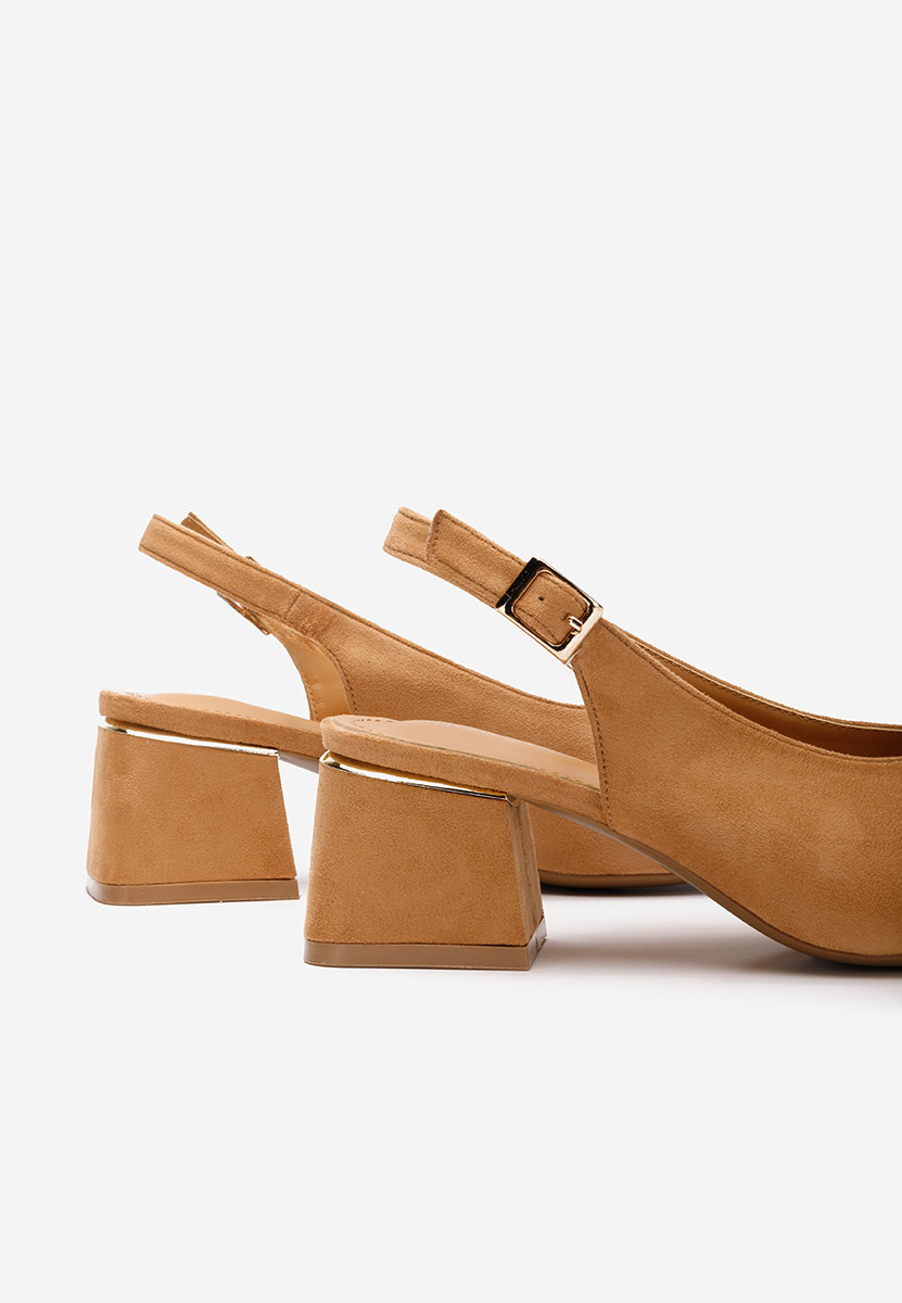 Sandali con tacco largo Amary V2 camel