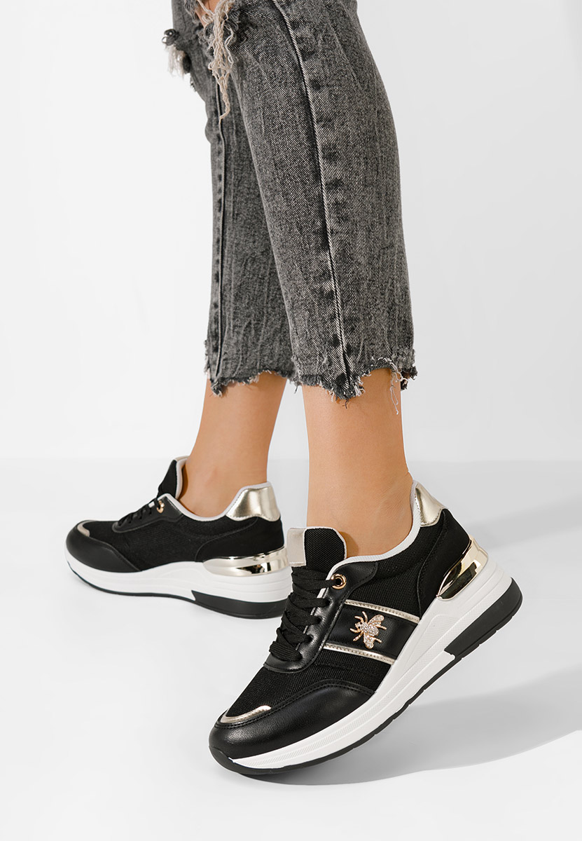 Sneakers con zeppa Gisela nero