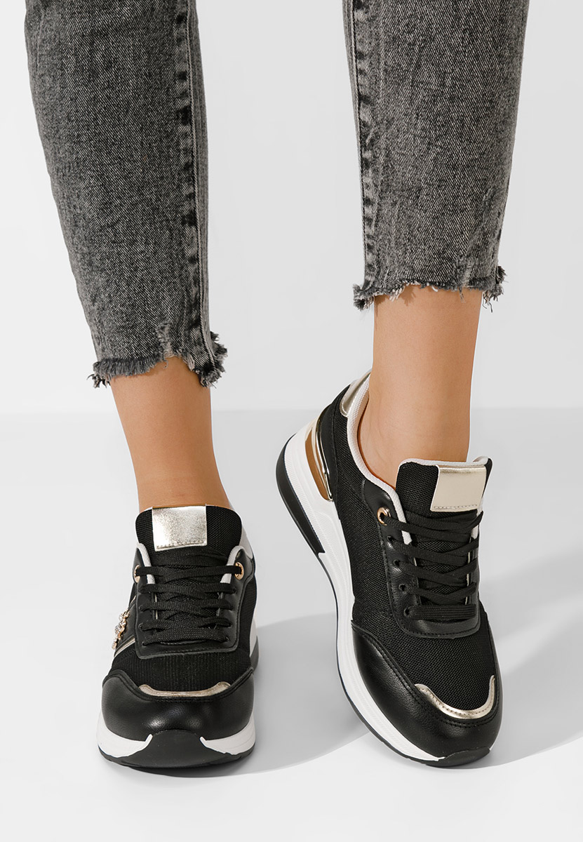Sneakers con zeppa Gisela nero