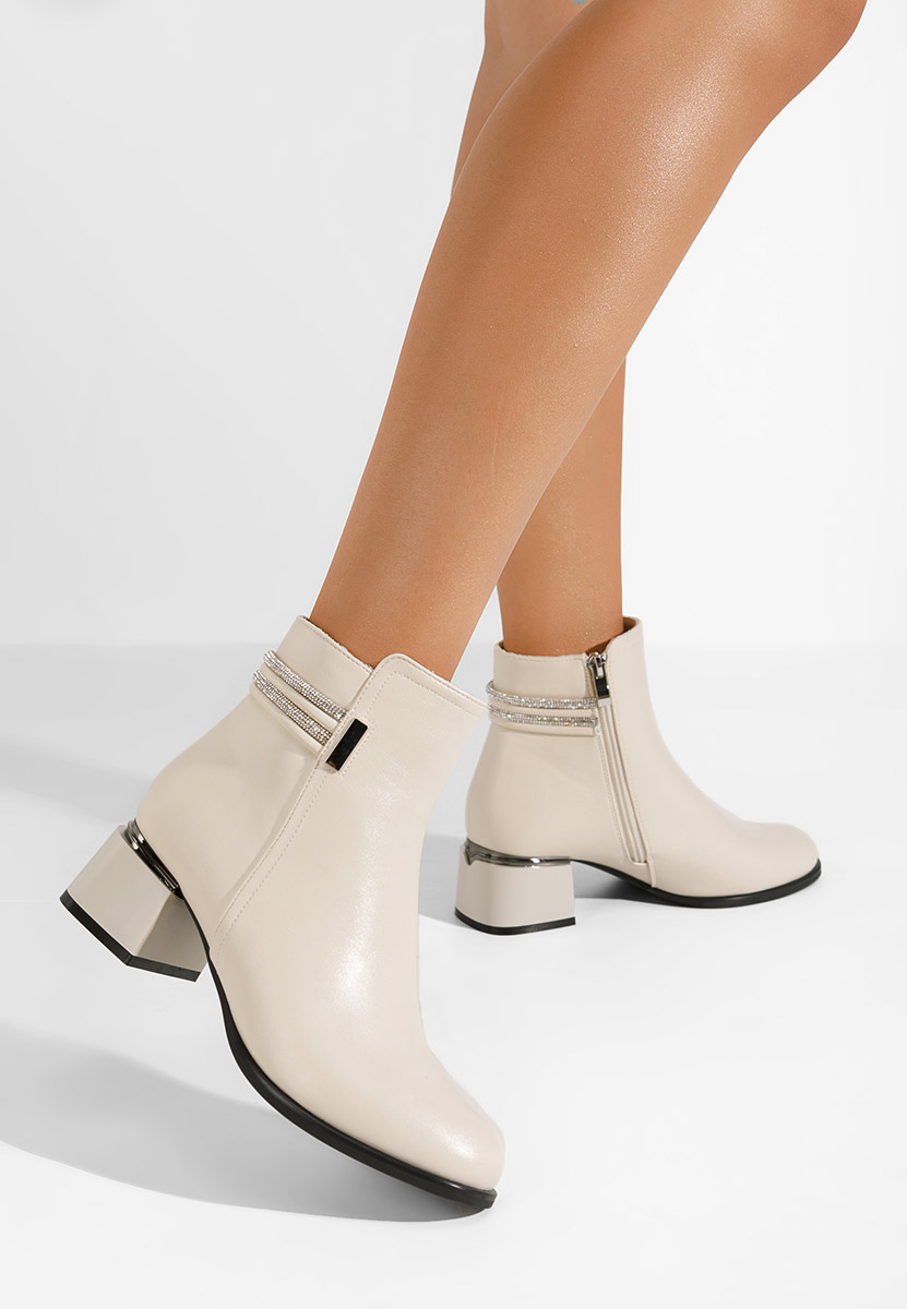 Tronchetti eleganti Amanda beige