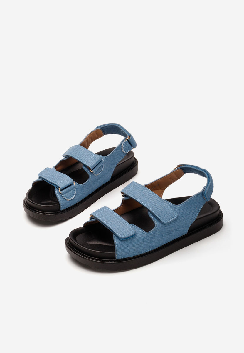 Sandali con plateau Briane azzurro