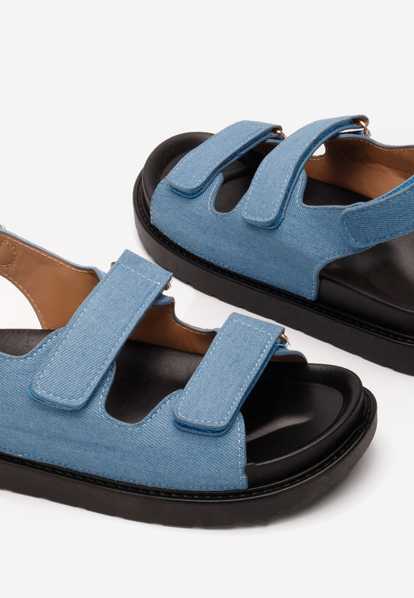 Sandali con plateau Briane azzurro