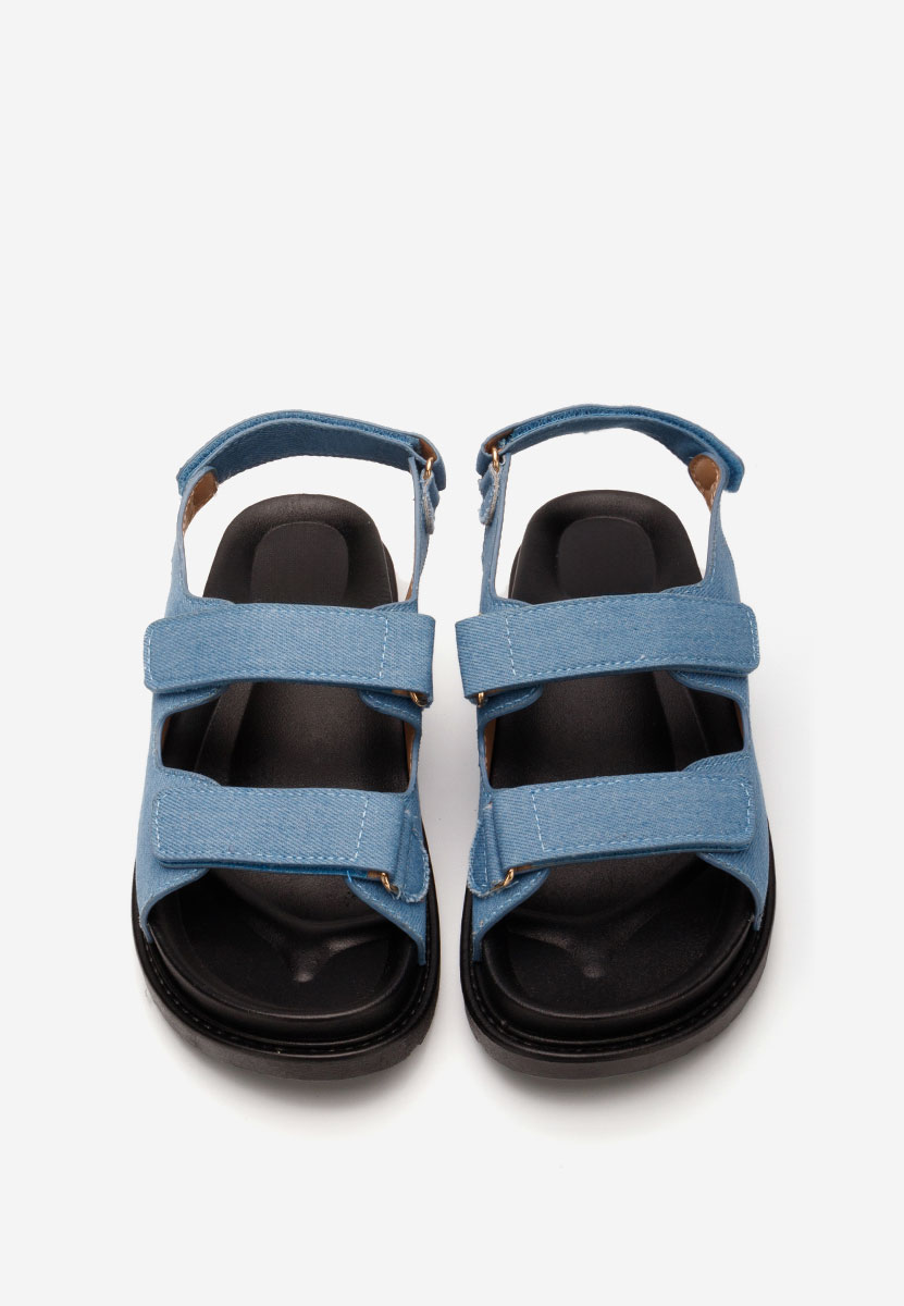 Sandali con plateau Briane azzurro