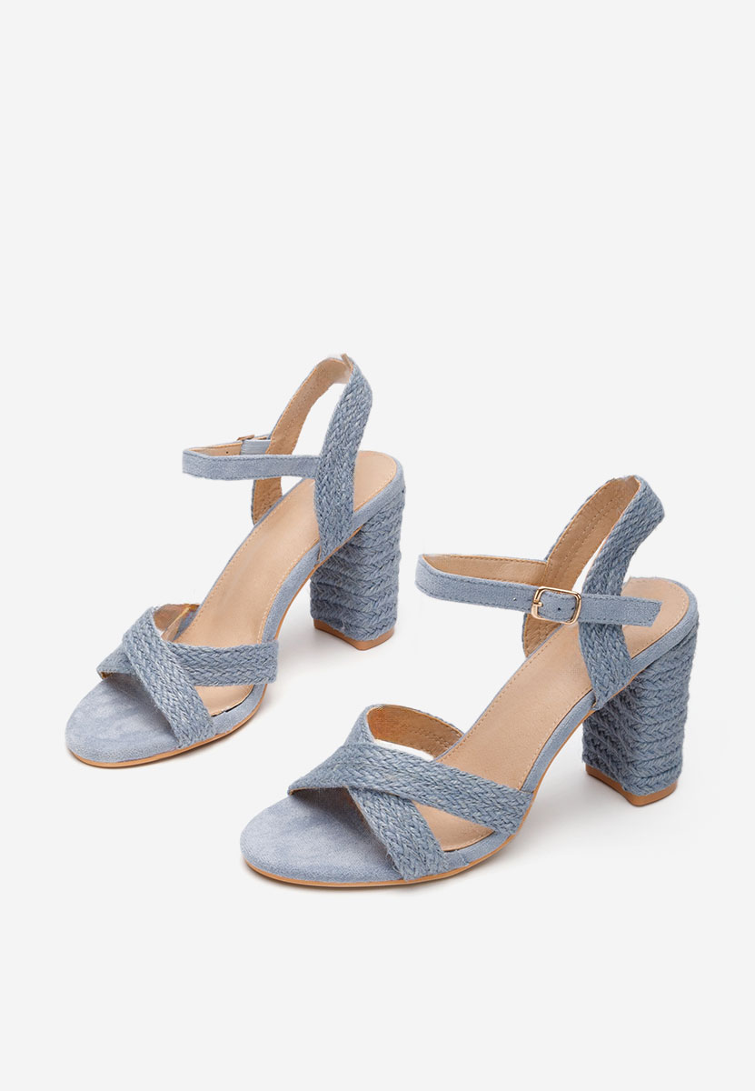 Sandali con tacco largo Jasmine blue