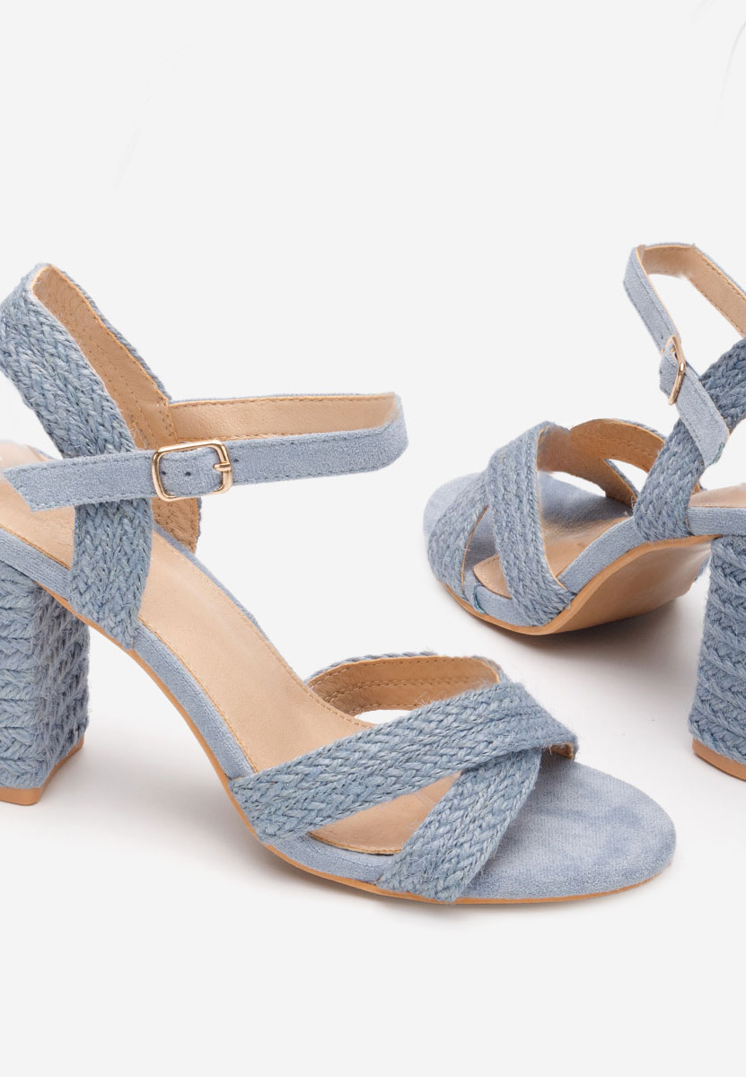Sandali con tacco largo Jasmine blue