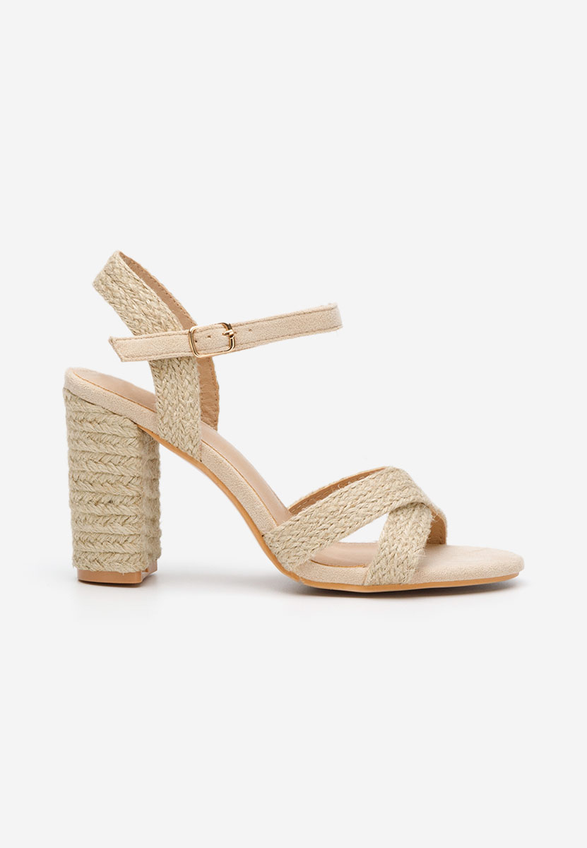Sandali con tacco largo Jasmine beige