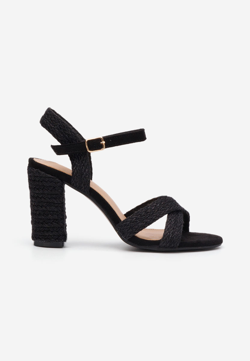 Sandali con tacco largo Jasmine nero