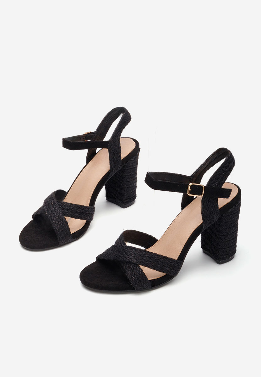 Sandali con tacco largo Jasmine nero