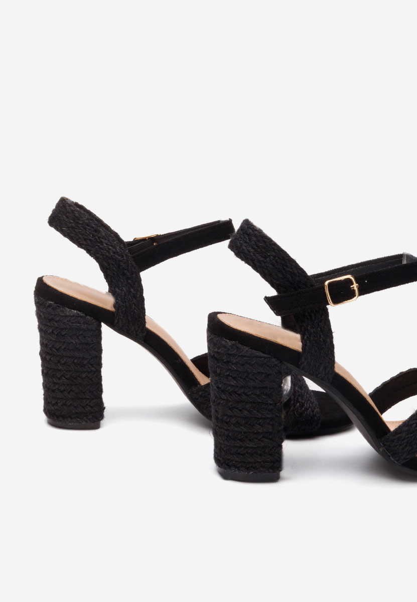 Sandali con tacco largo Jasmine nero
