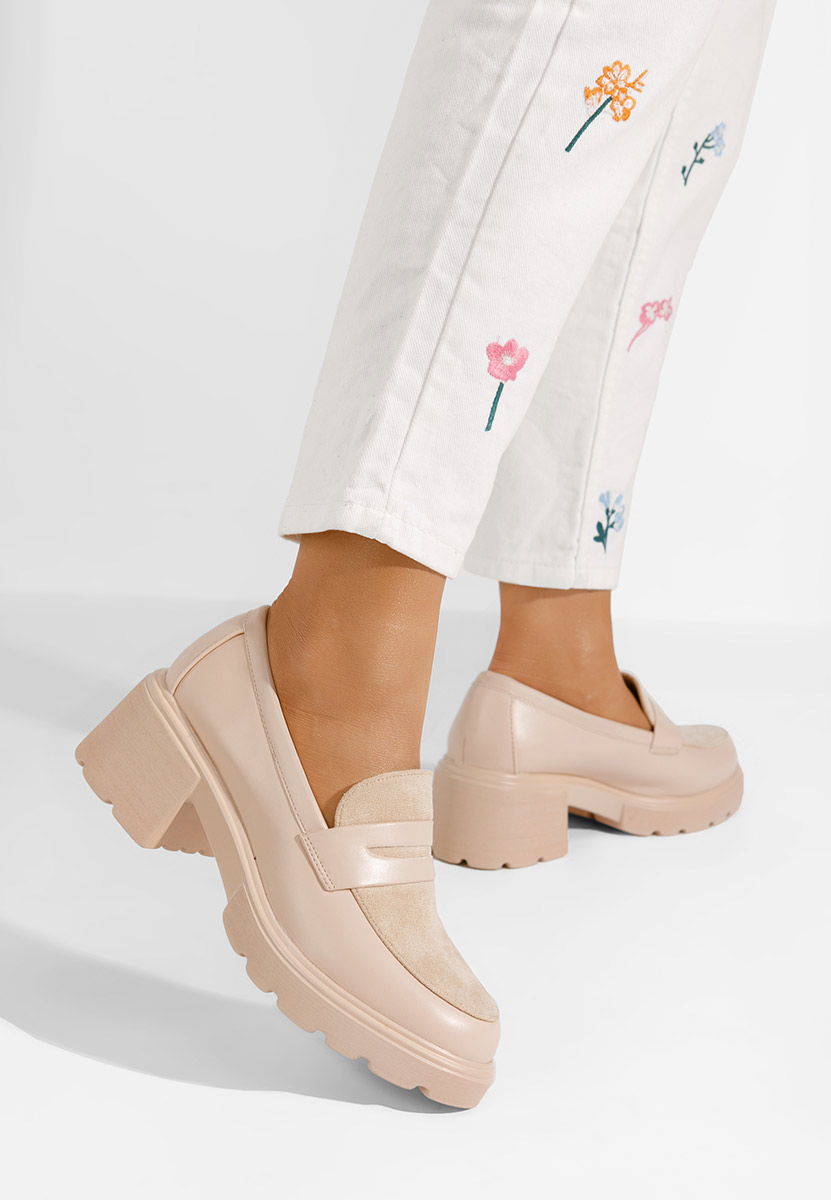 Mocassini con plateau Naera V2 beige