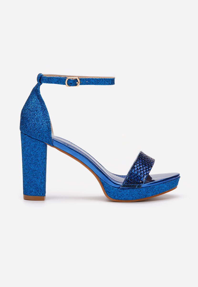 Sandali con tacco largo Amerie blu