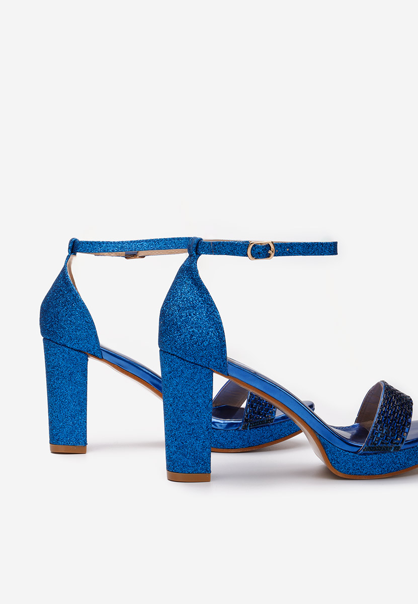 Sandali con tacco largo Amerie blu