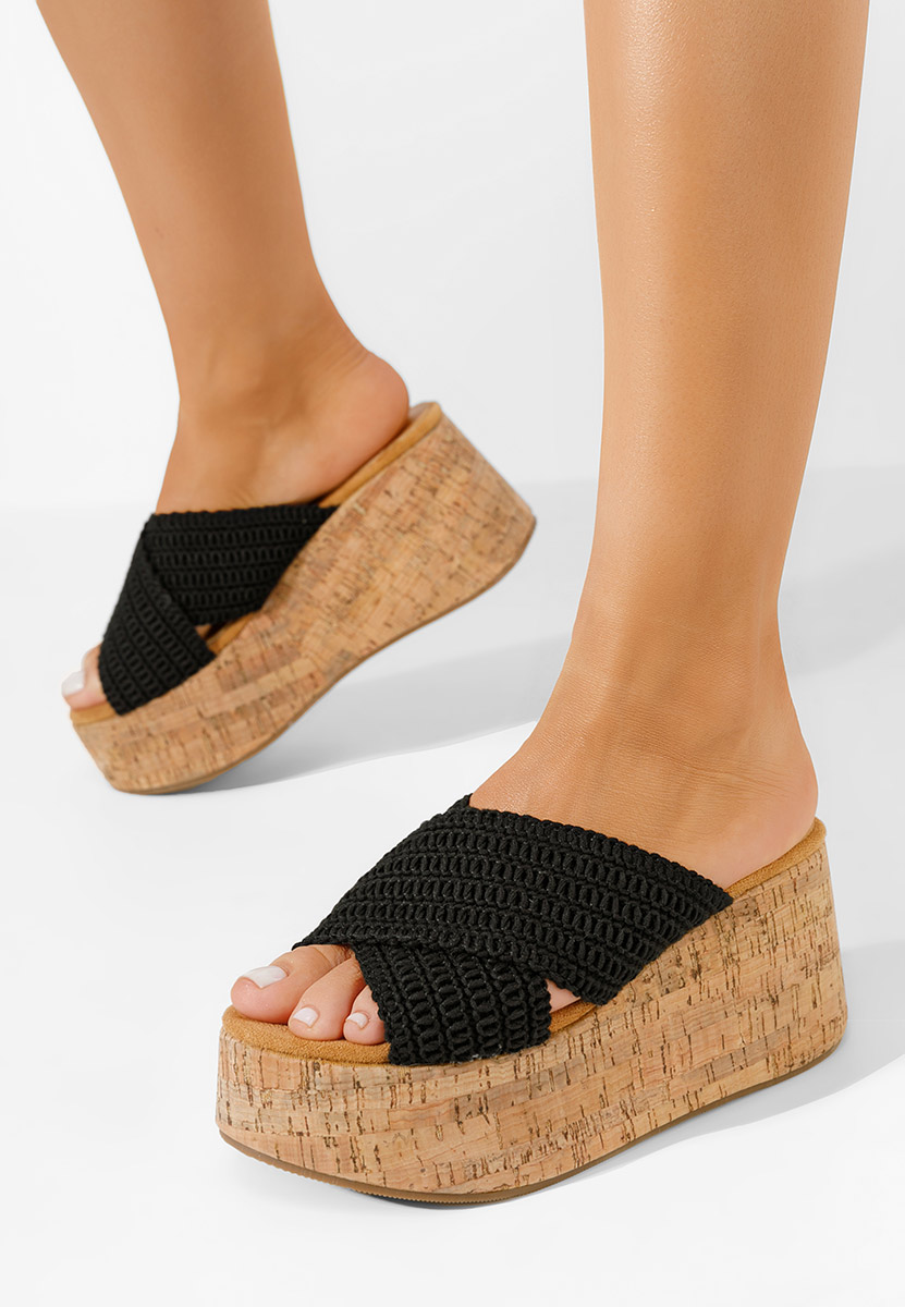 Ciabatte platform Sousie nero