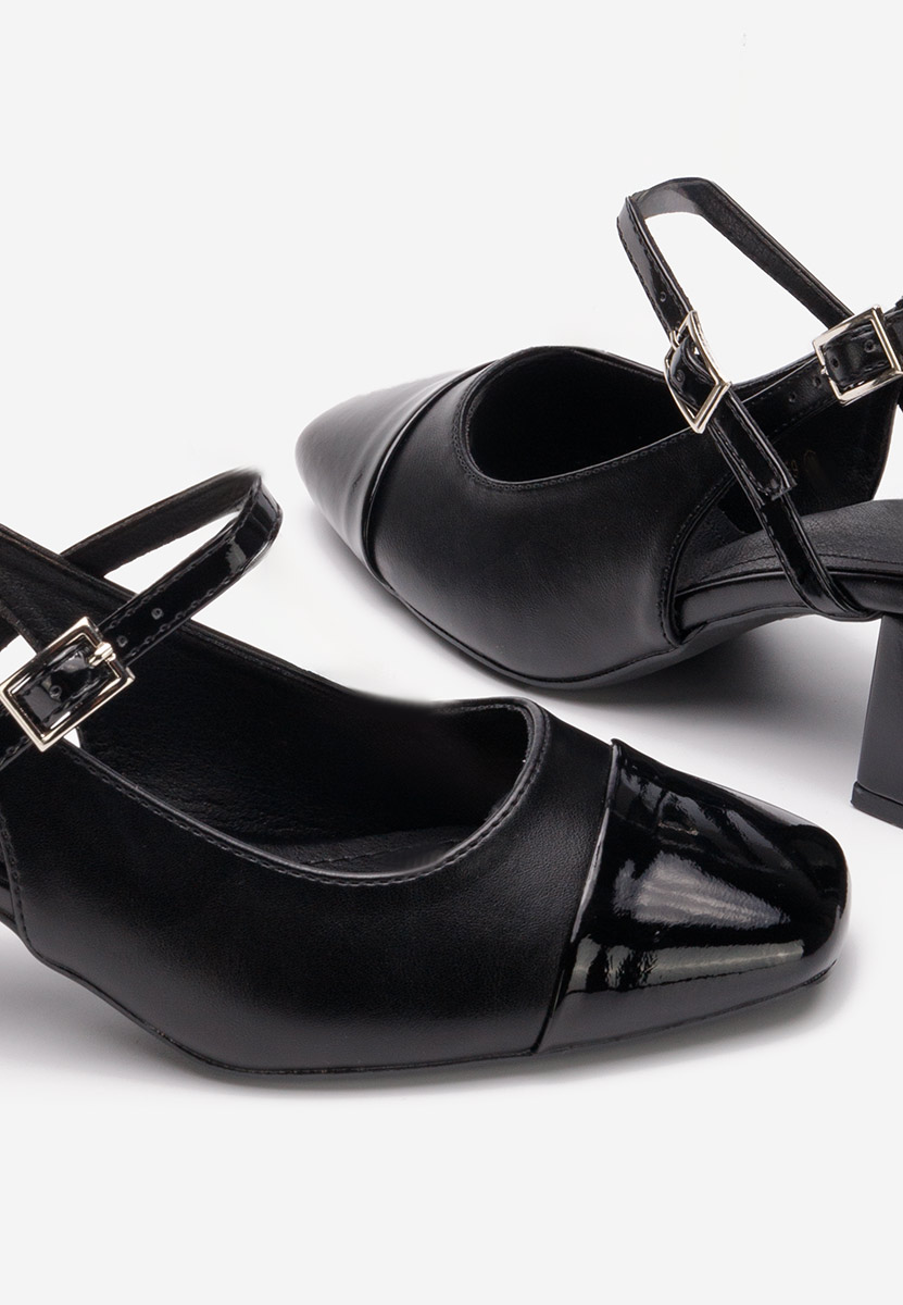 Décolleté tacco largo Eriosa nero