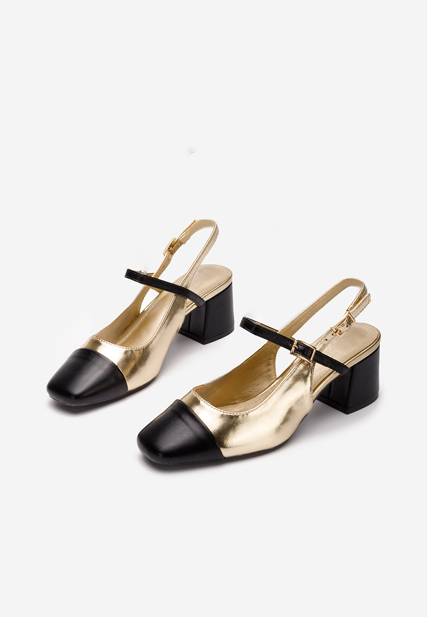 Décolleté tacco largo Eriosa oro