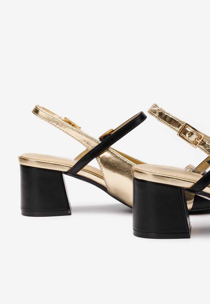 Décolleté tacco largo Eriosa oro