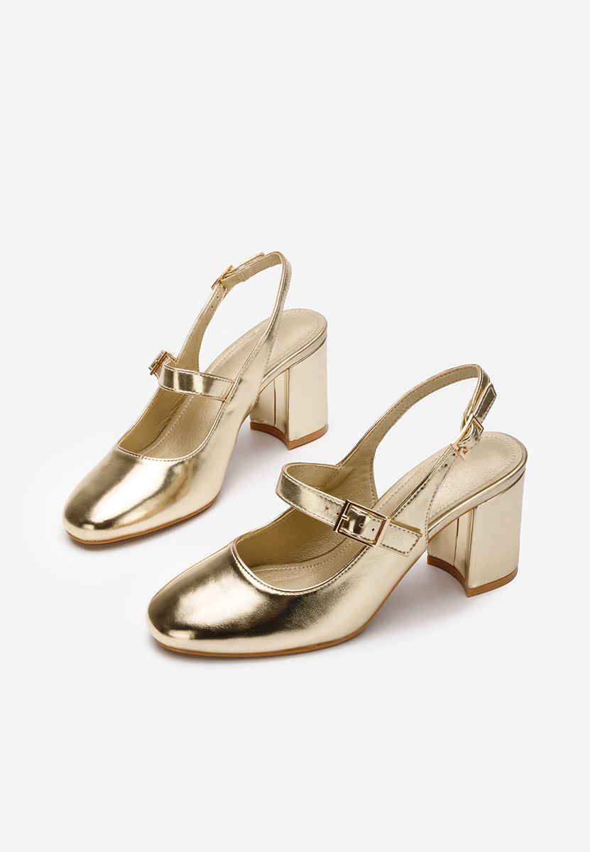 Décolleté tacco largo Vanya oro