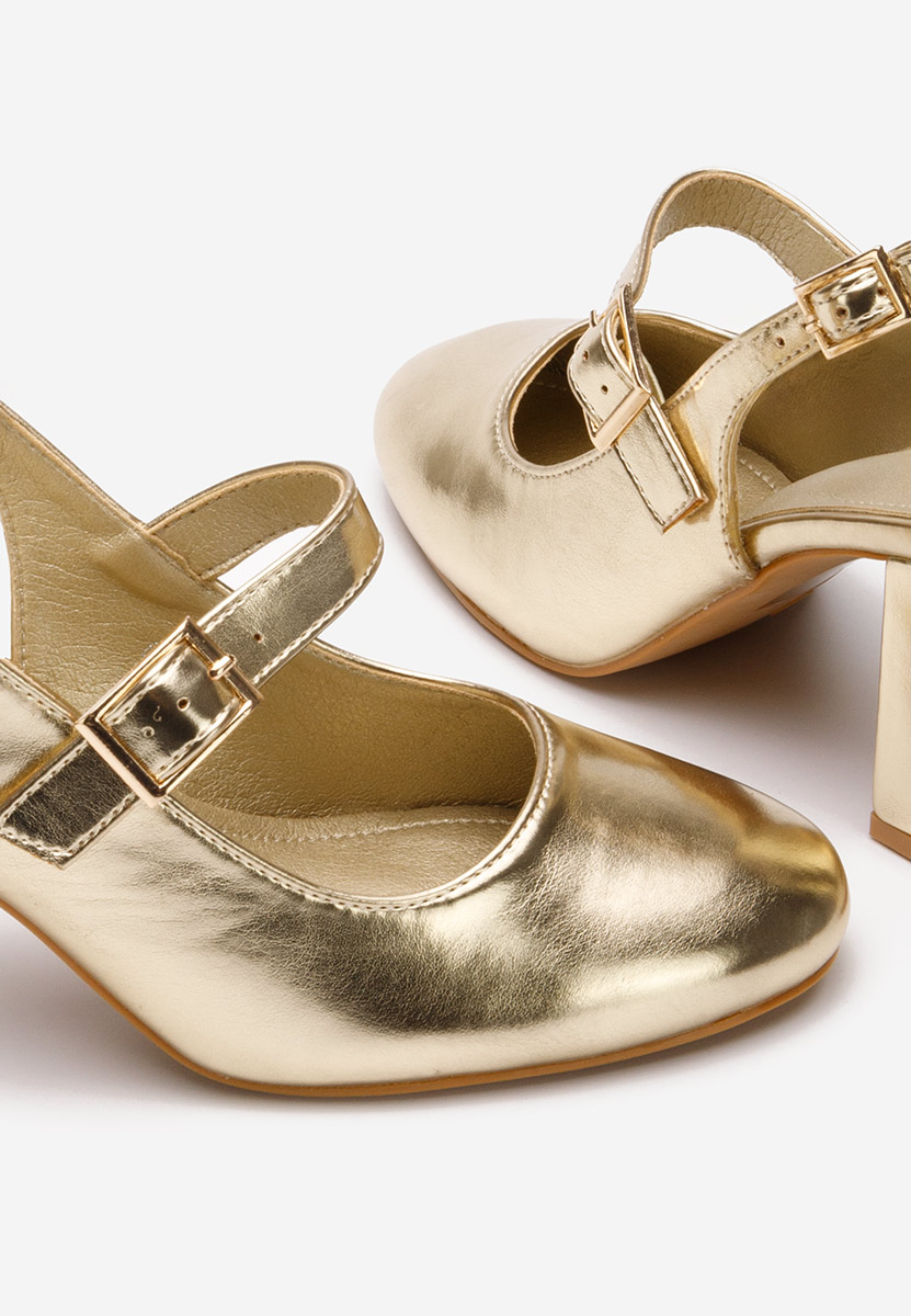 Décolleté tacco largo Vanya oro