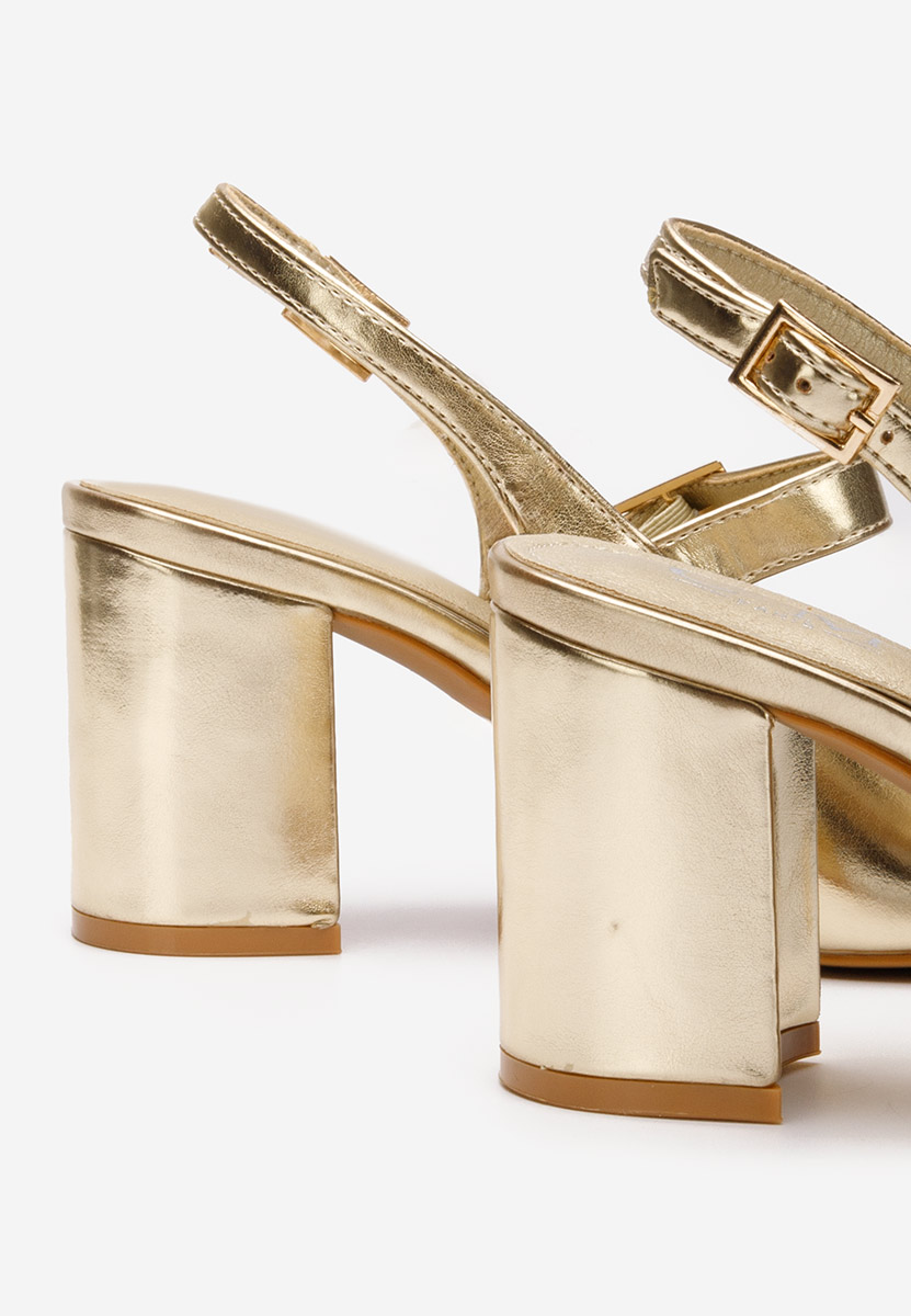 Décolleté tacco largo Vanya oro