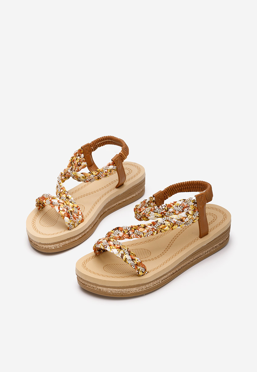 Sandali con plateau Moniela V2 marrone