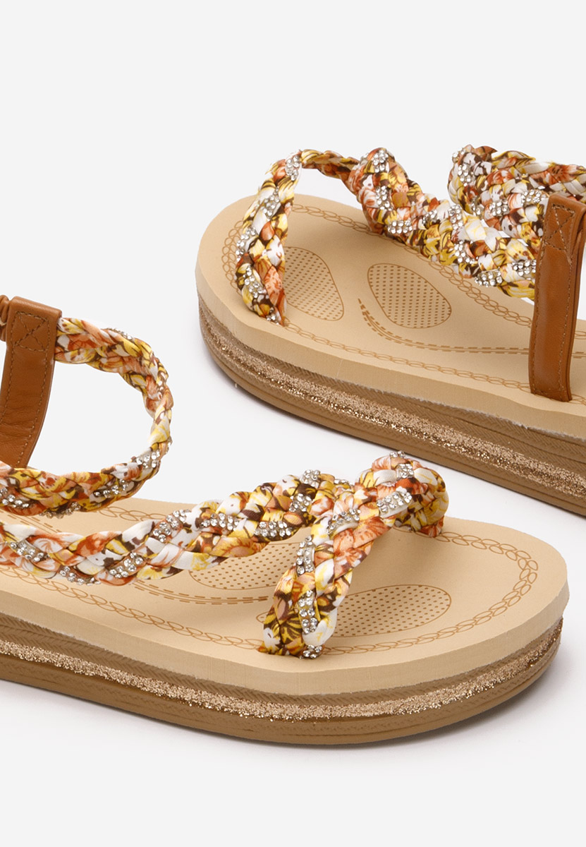 Sandali con plateau Moniela V2 marrone